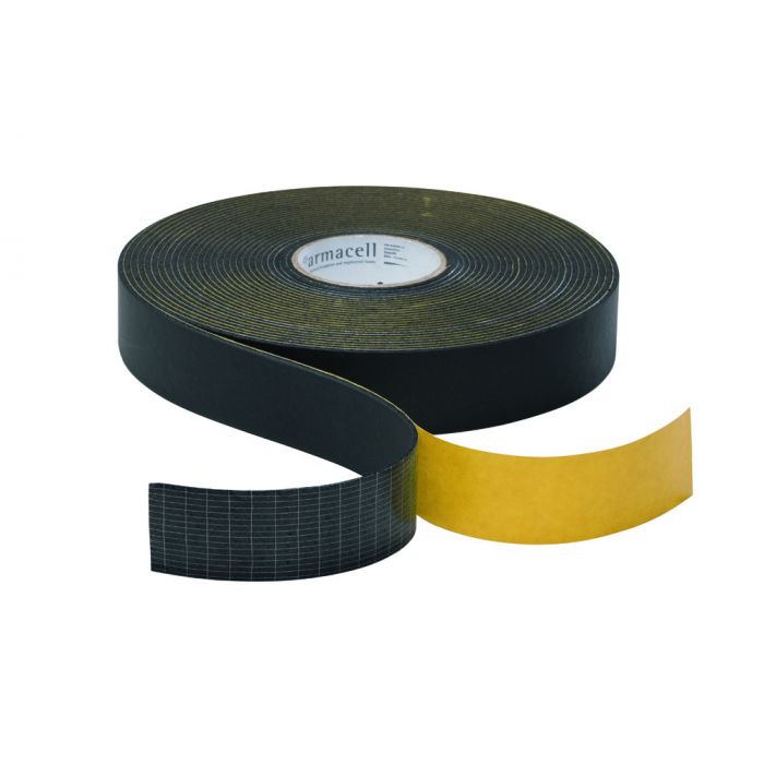 Armaflex Pipe Insulation Lagging Tape 50mm x 3mm x 15m Class O Black Foam  Pipe Wrap